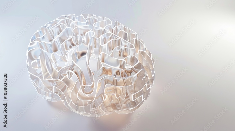 a minimalist representation of the human brain as a luminous crystal labyrinth a minimalist representation of the human brain as a luminous crystal labyrinth