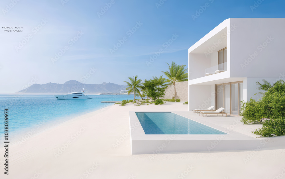 Fototapeta premium Summer vacation home by the sea