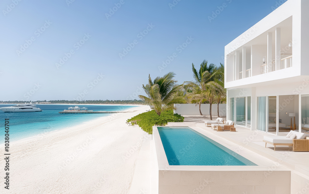 Fototapeta premium Summer vacation home by the sea