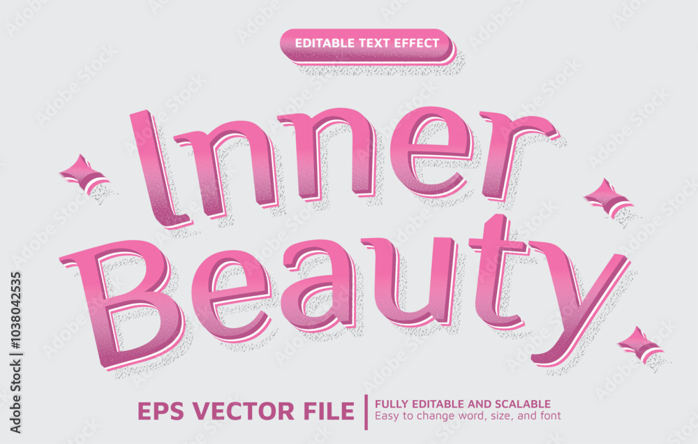 Editable Text Effect with Soft Pink Style Editable Text Effect with Soft Pink Style