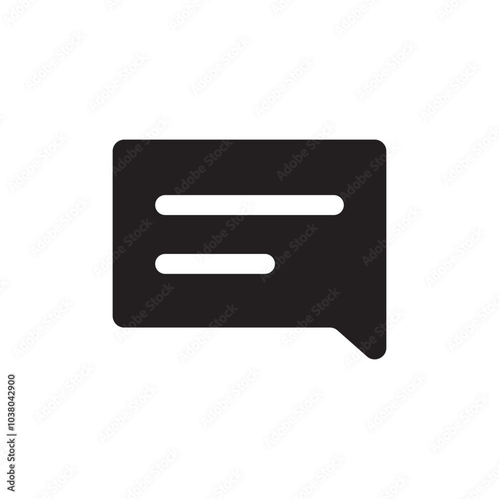 Bubble speech chat icon isolated on white. Vector Bubble speech chat icon isolated on white. Vector