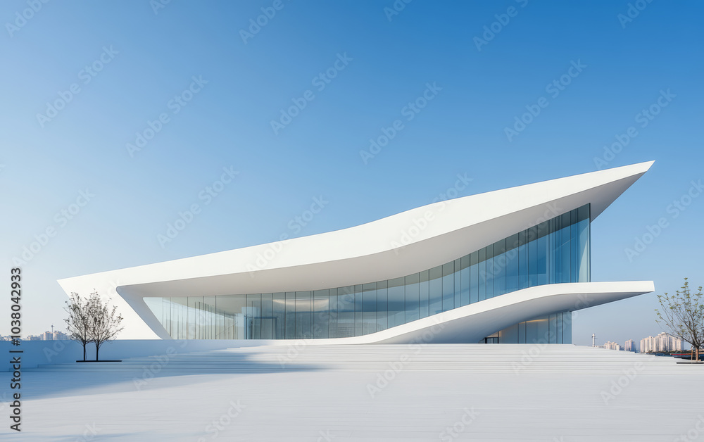 Minimalist modern art building space structure Minimalist modern art building space structure