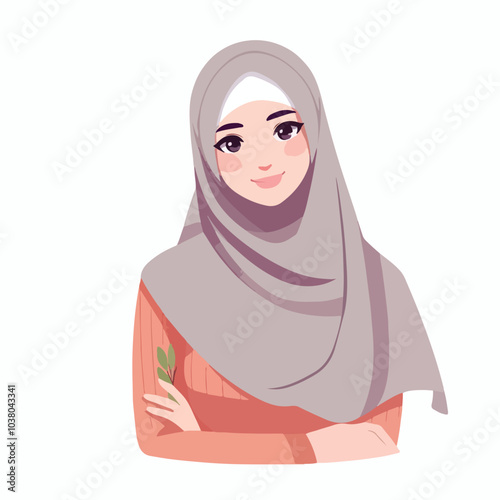 Vector of The Charming Hijabi