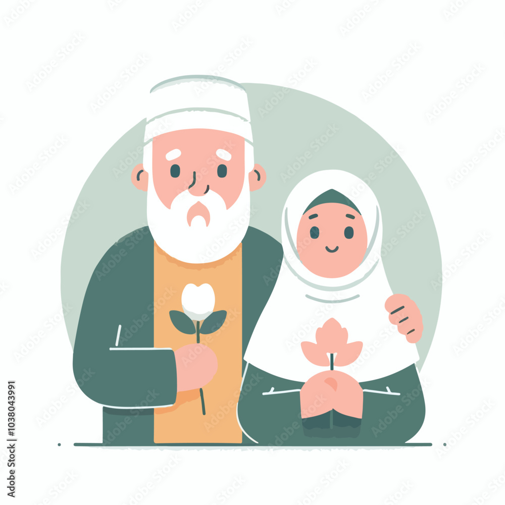 Vector A Moment of Togetherness in Spiritual Harmony Vector A Moment of Togetherness in Spiritual Harmony