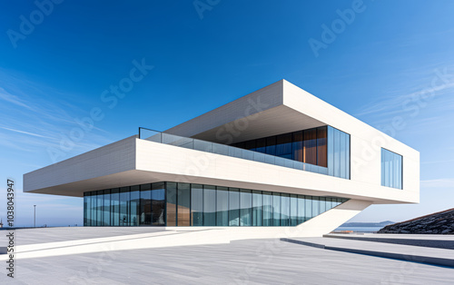 Minimalist modern art building space structure