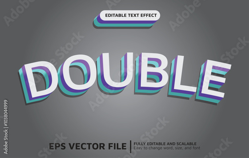 Editable Text Effect with Double Layered Style