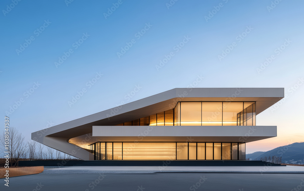 Minimalist modern art building space structure Minimalist modern art building space structure