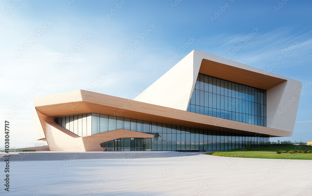 Fototapeta premium Minimalist modern art building space structure