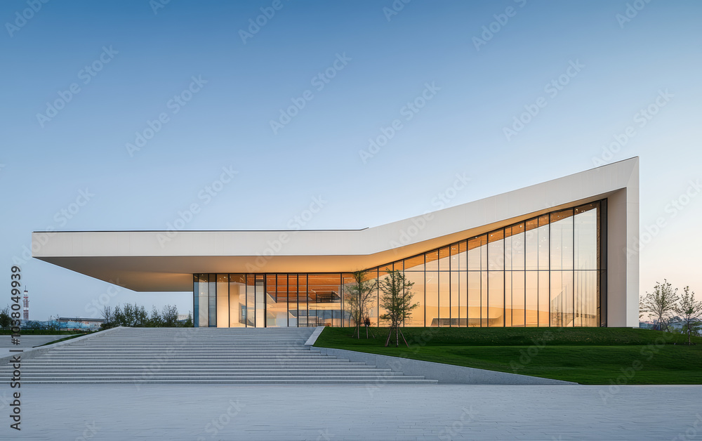 Obraz premium Minimalist modern art building space structure