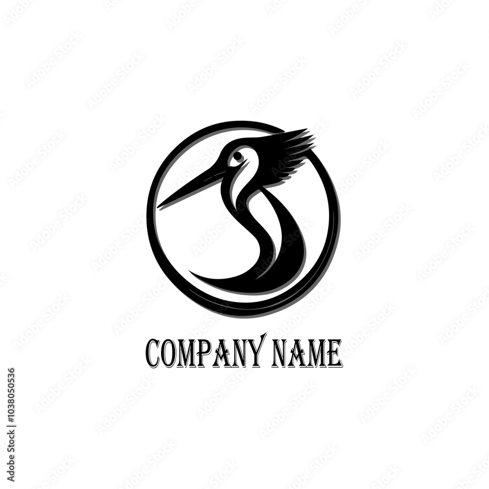 Obraz premium black and white logo