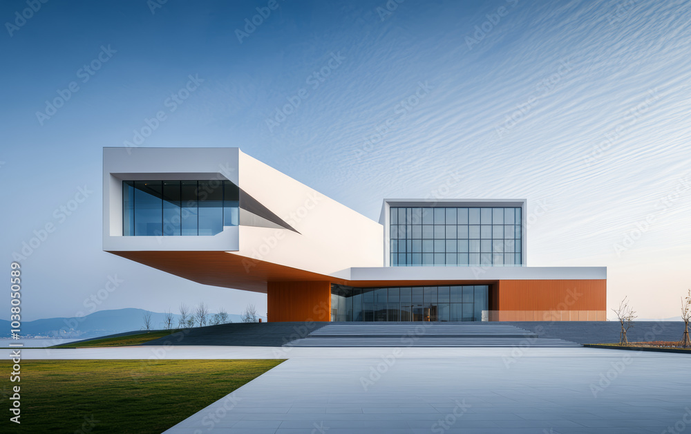Minimalist modern art building space structure Minimalist modern art building space structure