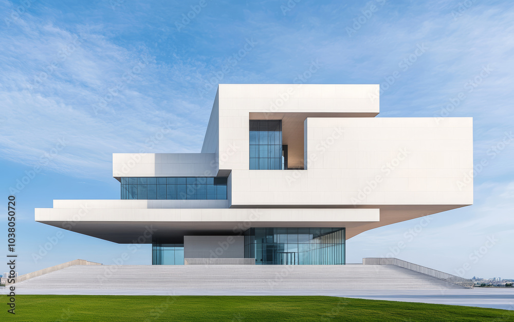 Minimalist modern art building space structure Minimalist modern art building space structure