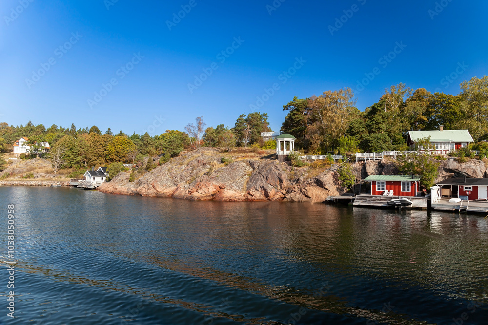 Fototapeta premium Archipelago island, Stockholm archipelago, Stockholm, Sweden, Scandinavia, Europe