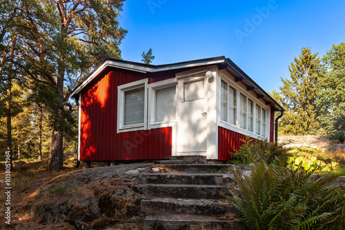 Small cottage,Viggsö Island, Stockholm archipelago,Stockholm, Sweden,Scandinavia, Europe photo