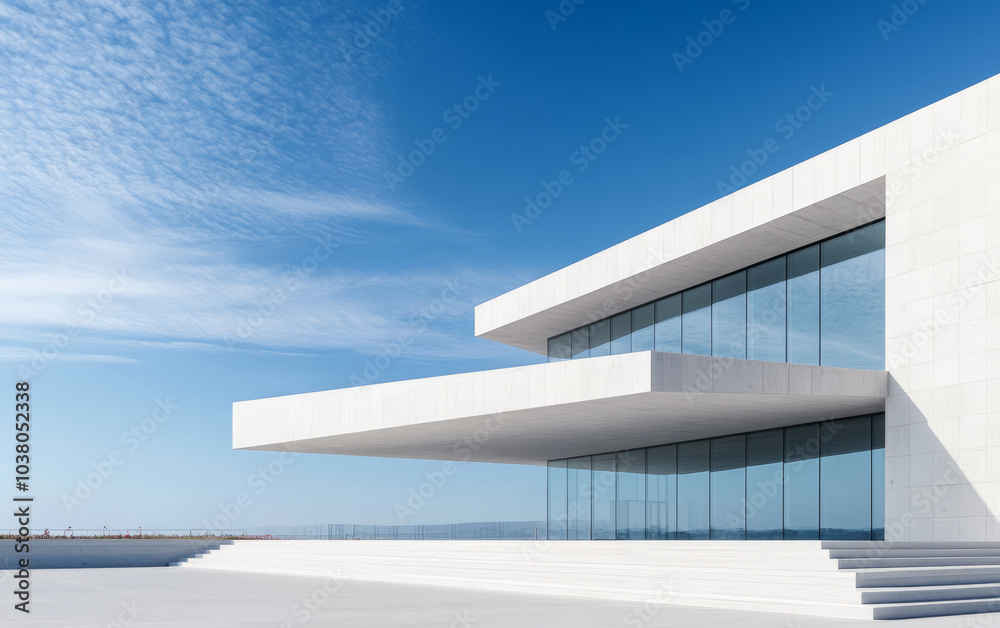 Minimalist modern architecture and spatial structure Minimalist modern architecture and spatial structure
