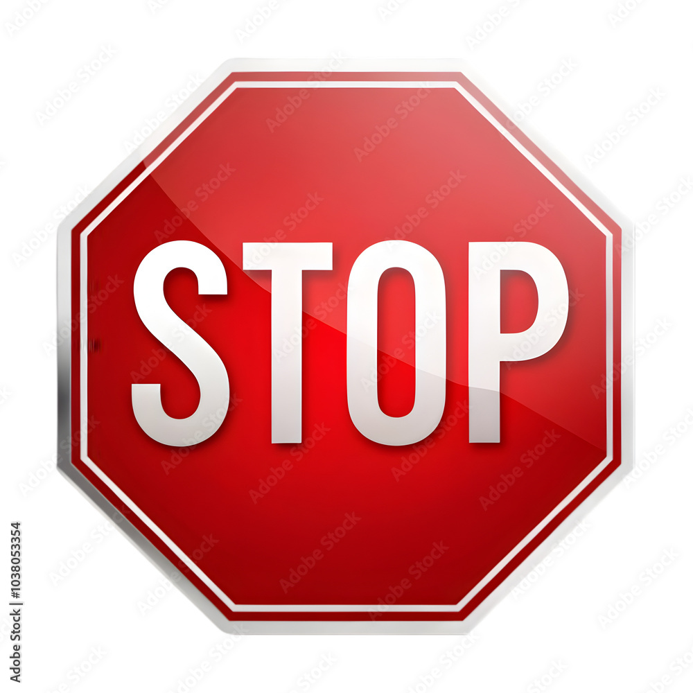 stop sign isolated on transparent background stop sign isolated on transparent background