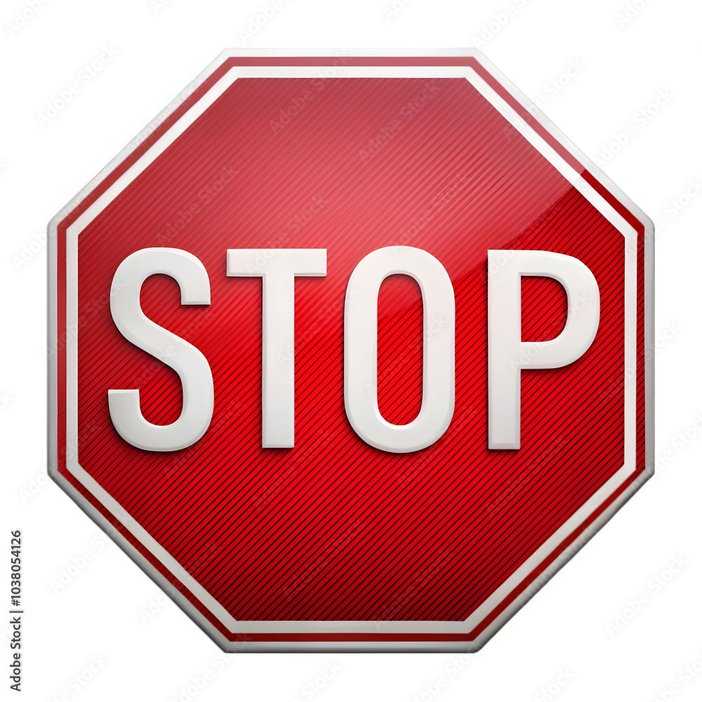 stop sign isolated on transparent background stop sign isolated on transparent background