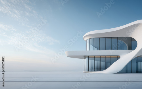 Minimalist modern architecture and spatial structure