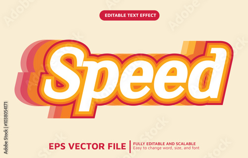 Editable Text Effect with Speed Style