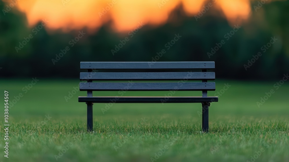 A quiet park bench, with a single figure sitting, blurred background to emphasize introversion and isolation A quiet park bench, with a single figure sitting, blurred background to emphasize introversion and isolation