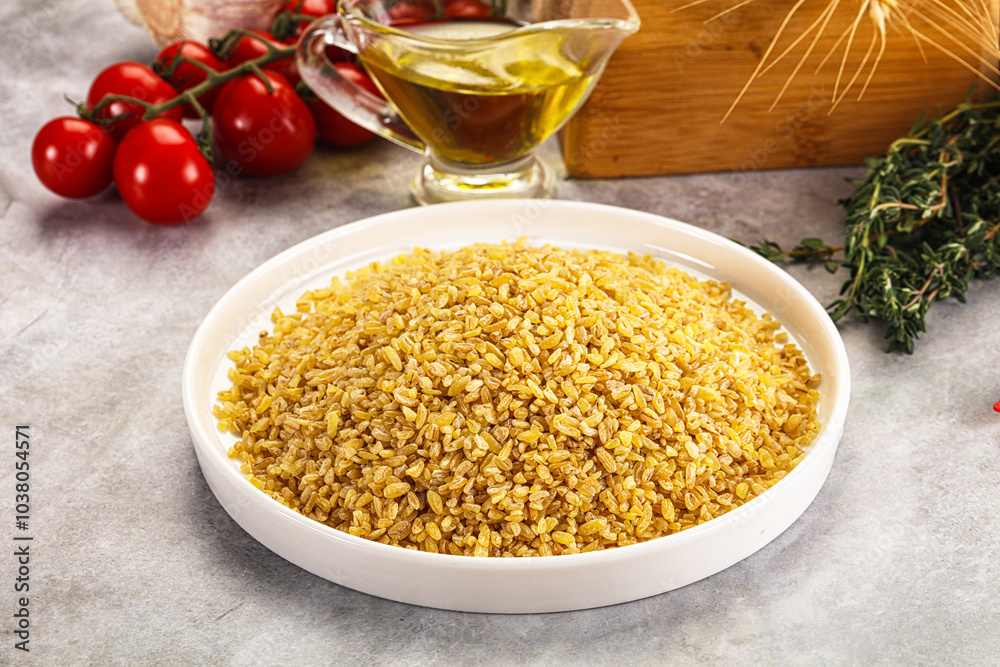 Dry wheat bulgur fow cooking Dry wheat bulgur fow cooking