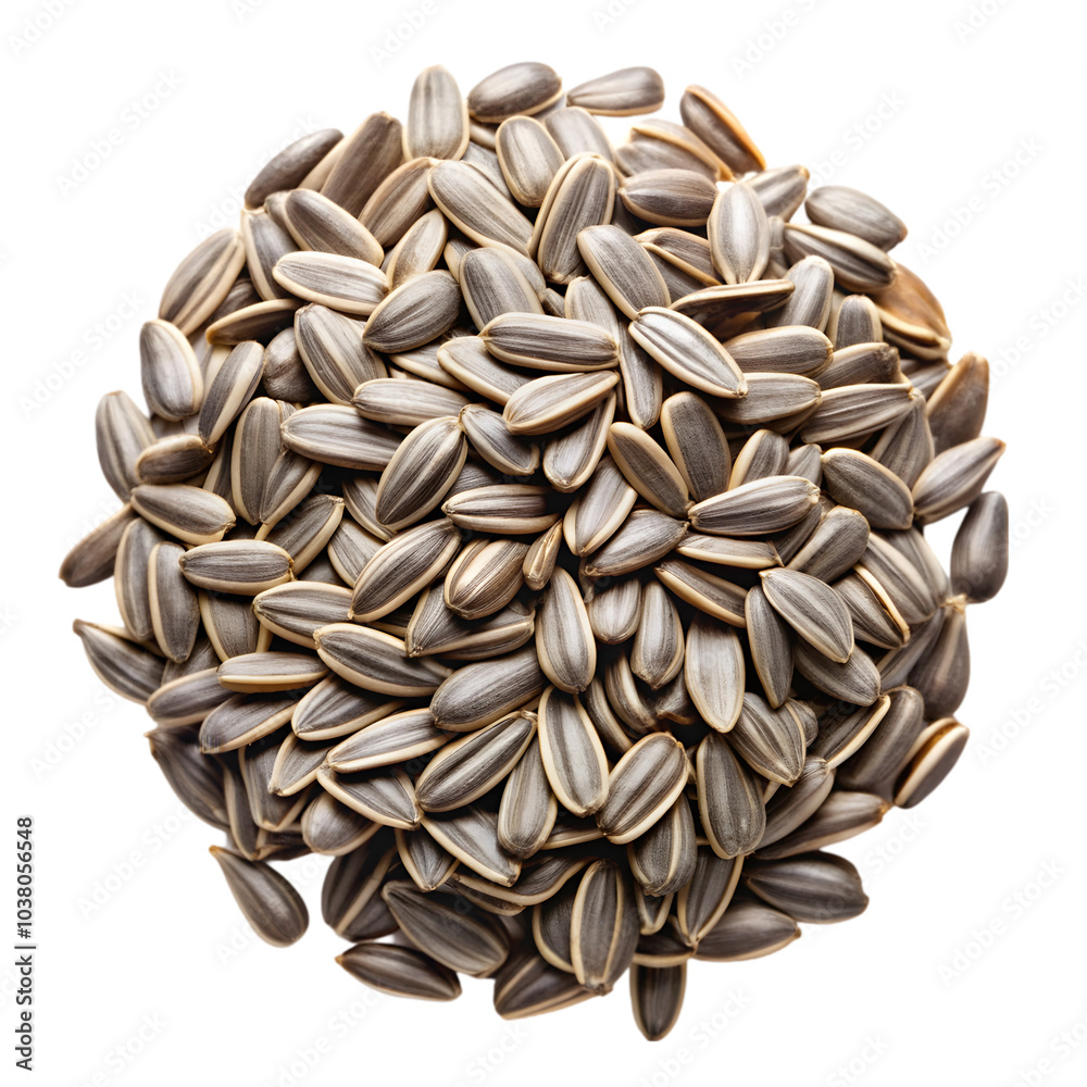 sunflower seeds pile top view isolated on transparent background sunflower seeds pile top view isolated on transparent background