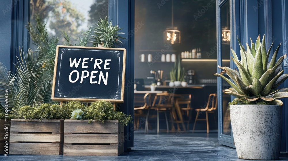 Obraz premium The Open Sign at Entrance