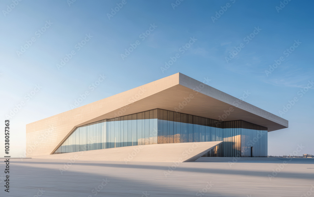 Minimalist modern architecture and spatial structure
