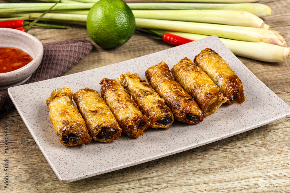 Vietnamese fried stuffed spring roll Vietnamese fried stuffed spring roll