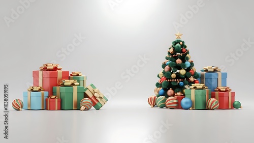 christmas tree with gifts