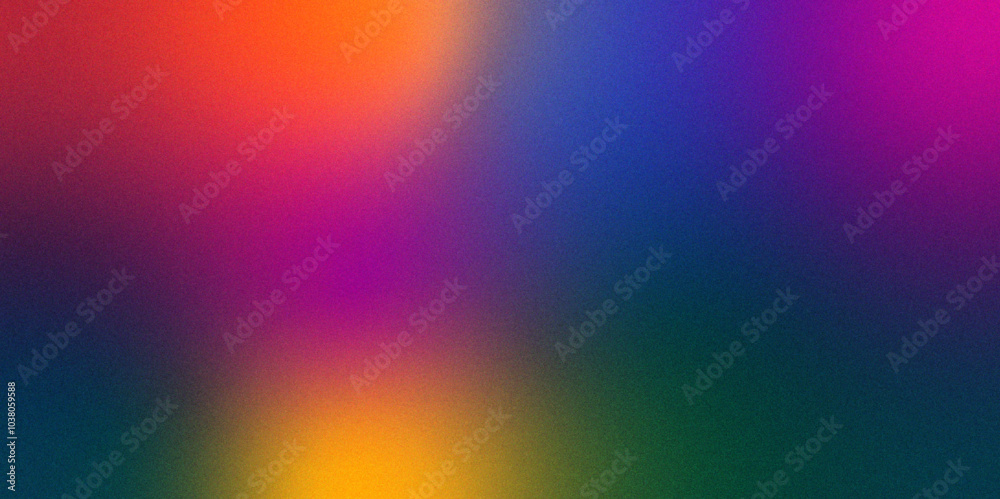 Obraz premium Abstract blurred gradient background in bright colors. flat background gradient orange, pink blue, backdrop or background. abstract glowing grainy gradient noise texture poster header banner design
