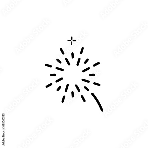 diwali fire cracker vector eps black