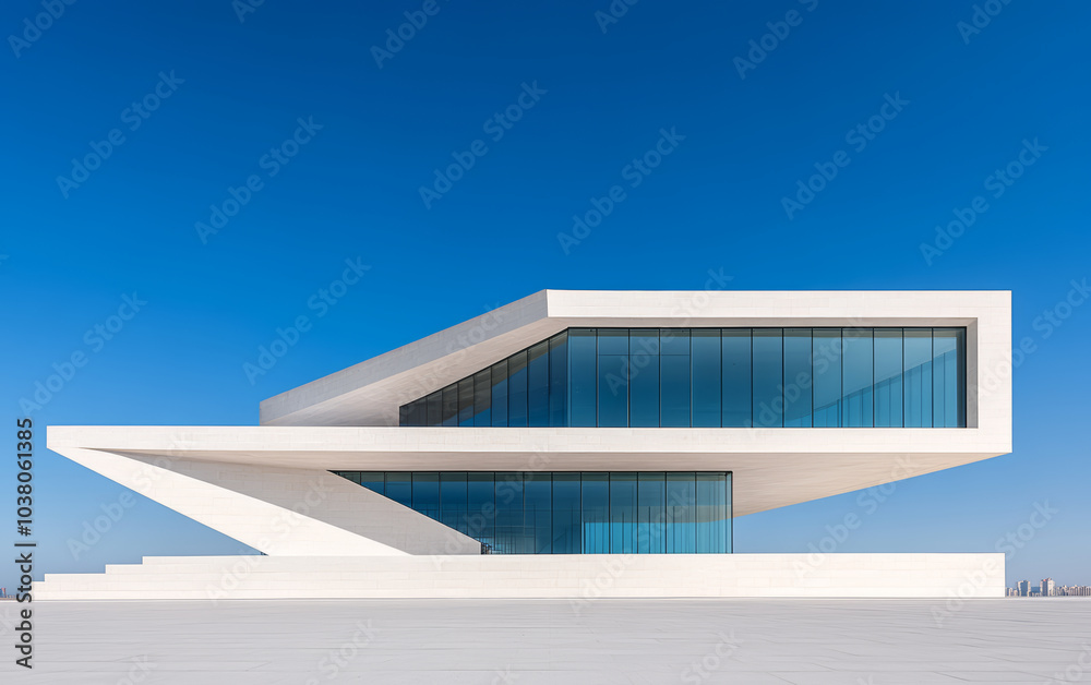 Obraz premium Minimalist modern art building space structure 