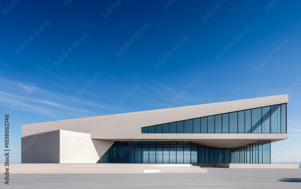 Fototapeta premium Minimalist modern art building space structure 