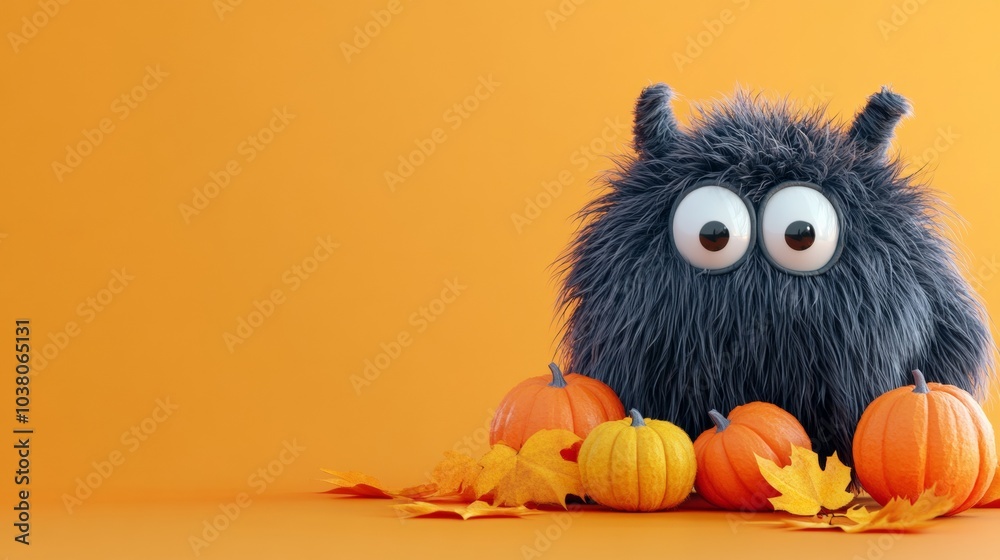 Fototapeta premium A funny furry monster