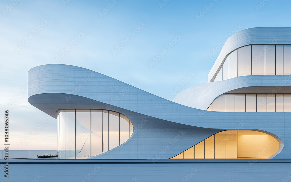 Obraz premium Minimalist modern architecture and spatial structure 