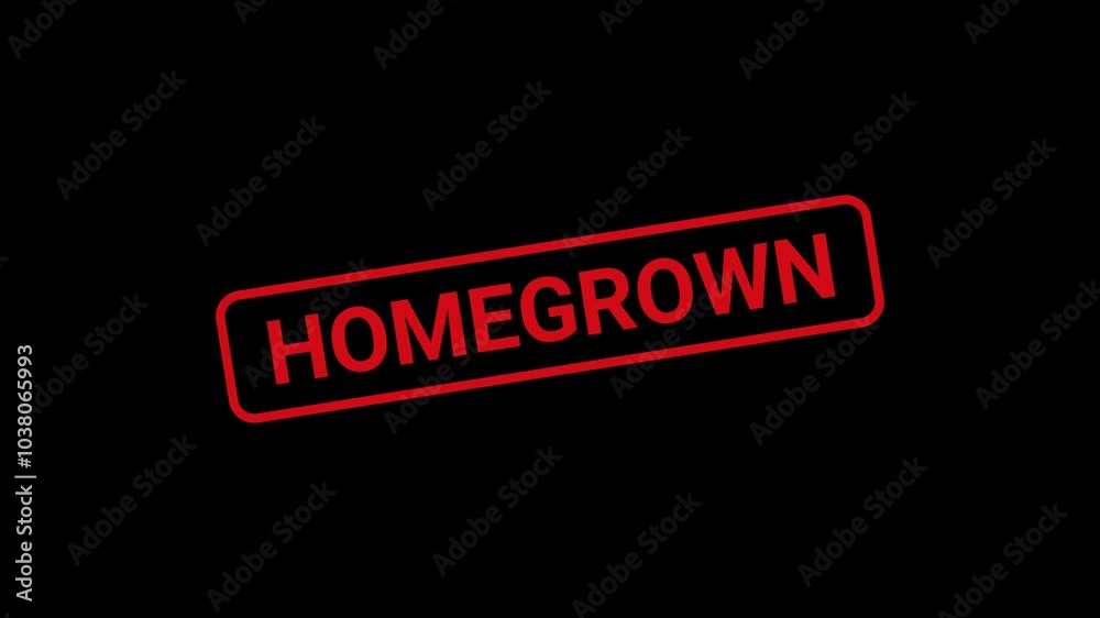 Homegrown Text Stamp Animation Homegrown Text Stamp Animation