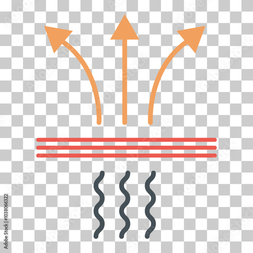 Breathable resistant icon, waterproof material protection sign, web vector illustration
