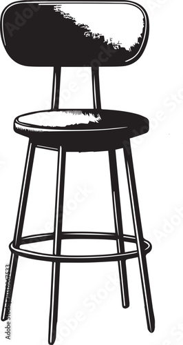 "Modern Stool Design Vector" A stylish wooden stool design, carefully crafted to provide a realistic and detailed look. ideal for architectural visualization, product designs, and marketing materials.