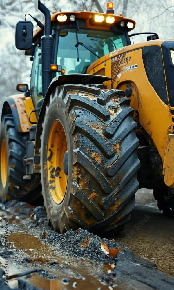 contemporary technology The tractor transports gravel, which is used in the technological process of producing cement.
contemporary technology The tractor transports gravel, which is used in the technological process of producing cement.