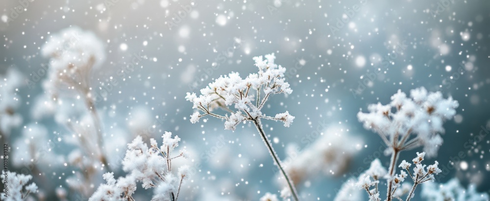 The Winter Flowers in Snow The Winter Flowers in Snow