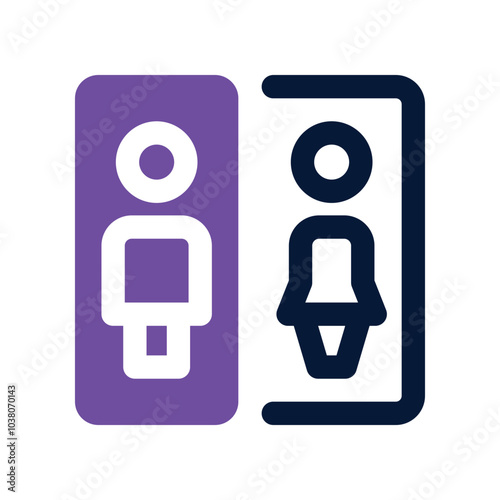 toilet icon. vector dual tone icon for your website, mobile, presentation, and logo design.