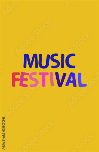 simple Music festival Poster Vector illustration
