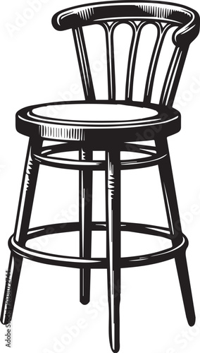 "Modern Stool Design Vector" A stylish wooden stool design, carefully crafted to provide a realistic and detailed look. ideal for architectural visualization, product designs, and marketing materials.