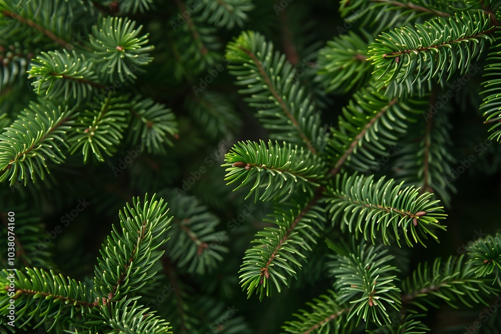 Vibrant Green Pine Tree Branches for Nature and Holiday Design Vibrant Green Pine Tree Branches for Nature and Holiday Design