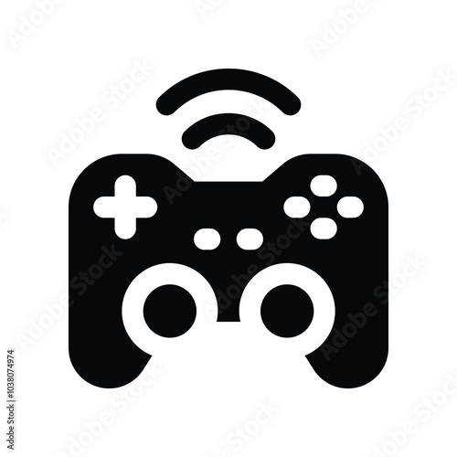 game controller icon. vector glyph icon for your website, mobile, presentation, and logo design.
