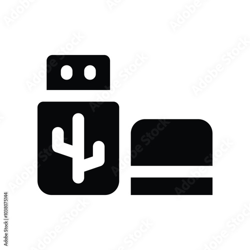 flash disk icon. vector glyph icon for your website, mobile, presentation, and logo design.