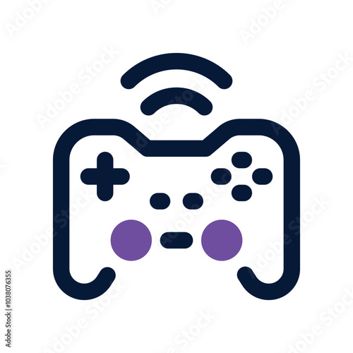 game controller icon. vector dual tone icon for your website, mobile, presentation, and logo design.