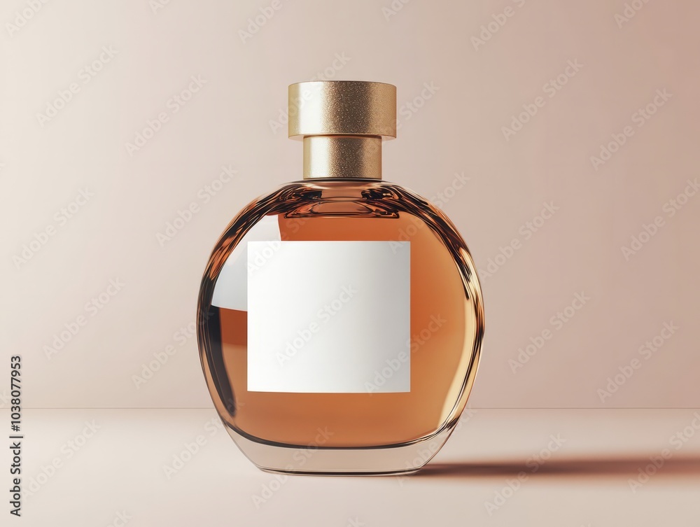 Amber Elixir Perfume Bottle Mockup Amber Elixir Perfume Bottle Mockup