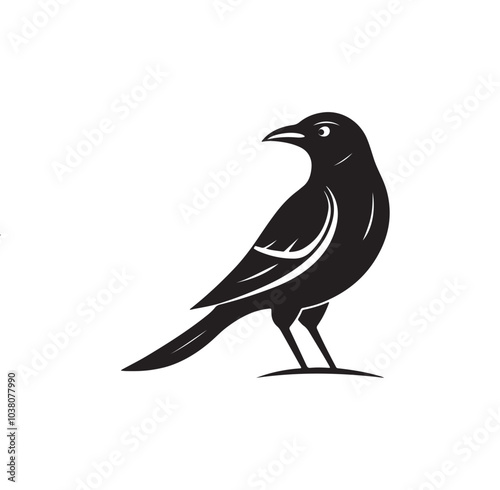 Natural Bird Silhouette Design 